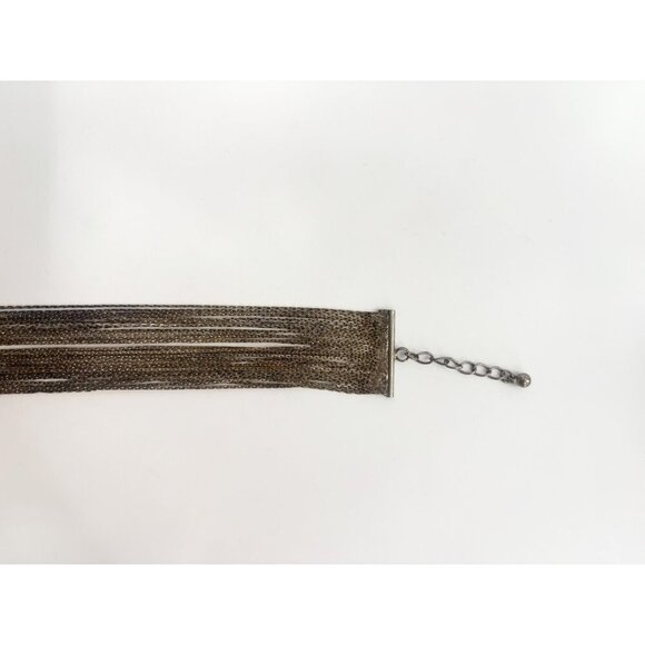 Slinky Multi Strand Silver Toned Chunky Lobster Claw Vintage Bracelet - Picture 5 of 10